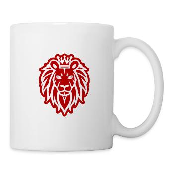 Löwe Icon Kopf Krone - Tasse - Weiß - Rechts