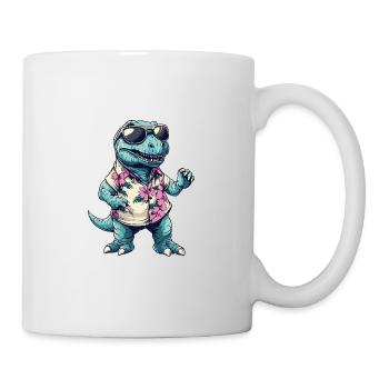 Dinosaur T-Rex Comic Holiday - Mug - white - Right