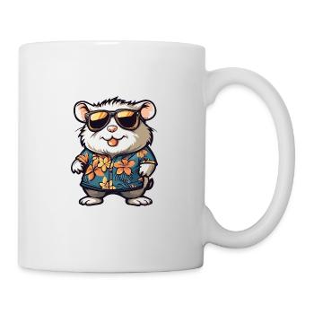 Hamster Comic Urlaub - Tasse - Weiß - Rechts