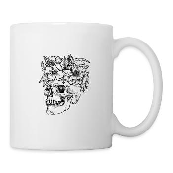 FLOWER SKULL - Tasse - Weiß - Rechts