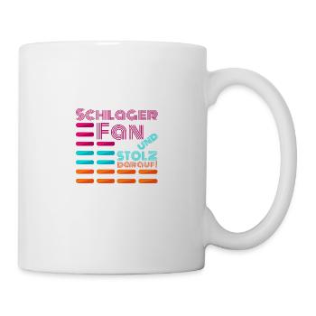Schlager fan and proud of it - Mug - white - Right