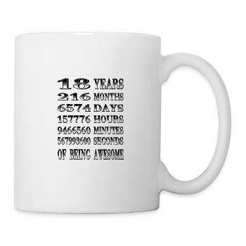 18th birthday. Happy Birthday Gift - Mug - white - Right