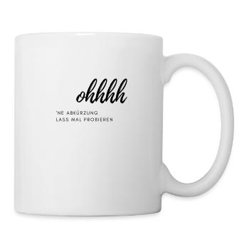 Abkürzung - Tasse - Weiß - Rechts