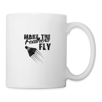 federball badminton - Tasse - Weiß - Rechts