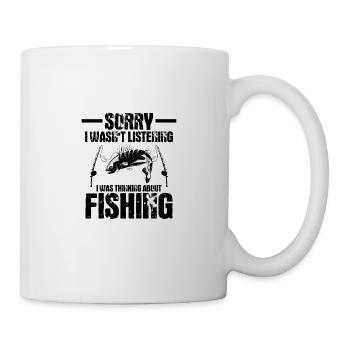 pêche à la pêche - Mug blanc - blanc - Droite