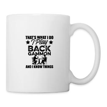 jeu backgammon - Mug blanc - blanc - Droite