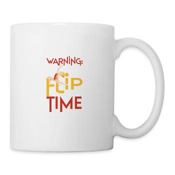 Warning gymnast could flip at any time - Mug - white - Right