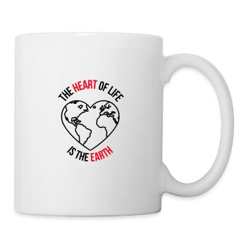 The heart of life, is the earth (black) - Mug - white - Right