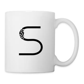 Buchstabe S - Tasse - Weiß - Rechts