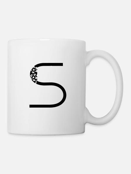 Buchstabe S - Tasse - Weiß