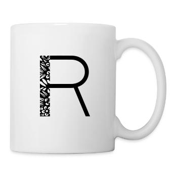 Buchstabe R - Tasse - Weiß - Rechts
