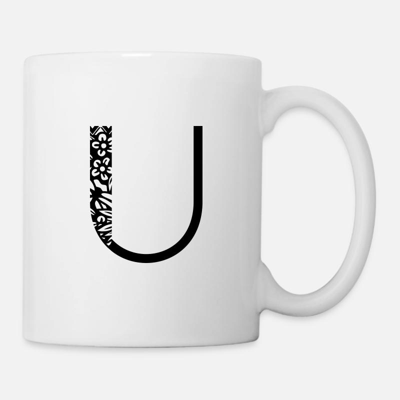 Buchstabe U - Tasse - Weiß