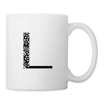 Buchstabe L - Tasse - Weiß - Rechts