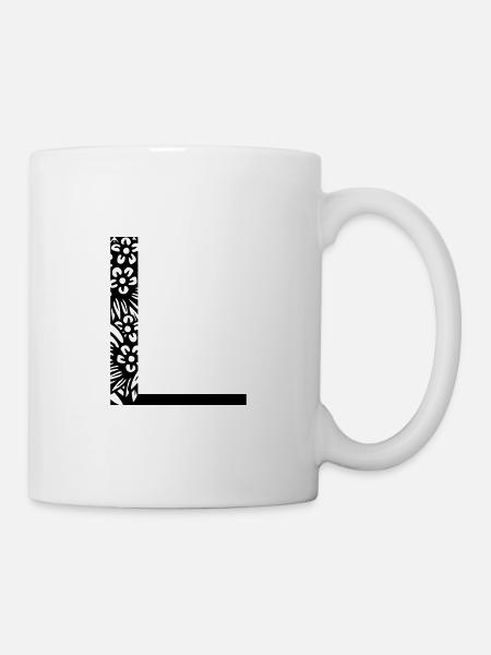 Buchstabe L - Tasse - Weiß