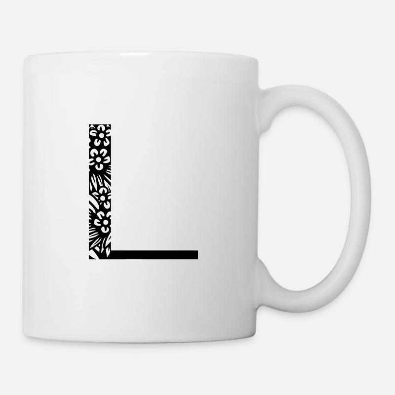 Buchstabe L - Tasse - Weiß