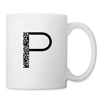 Buchstabe P - Tasse - Weiß - Rechts