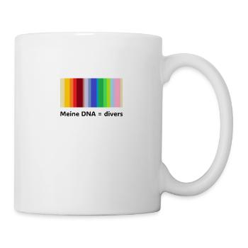 Meine DNA = divers - Tasse - Weiß - Rechts