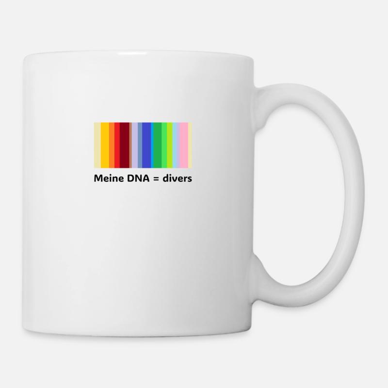 Meine DNA = divers - Tasse - Weiß