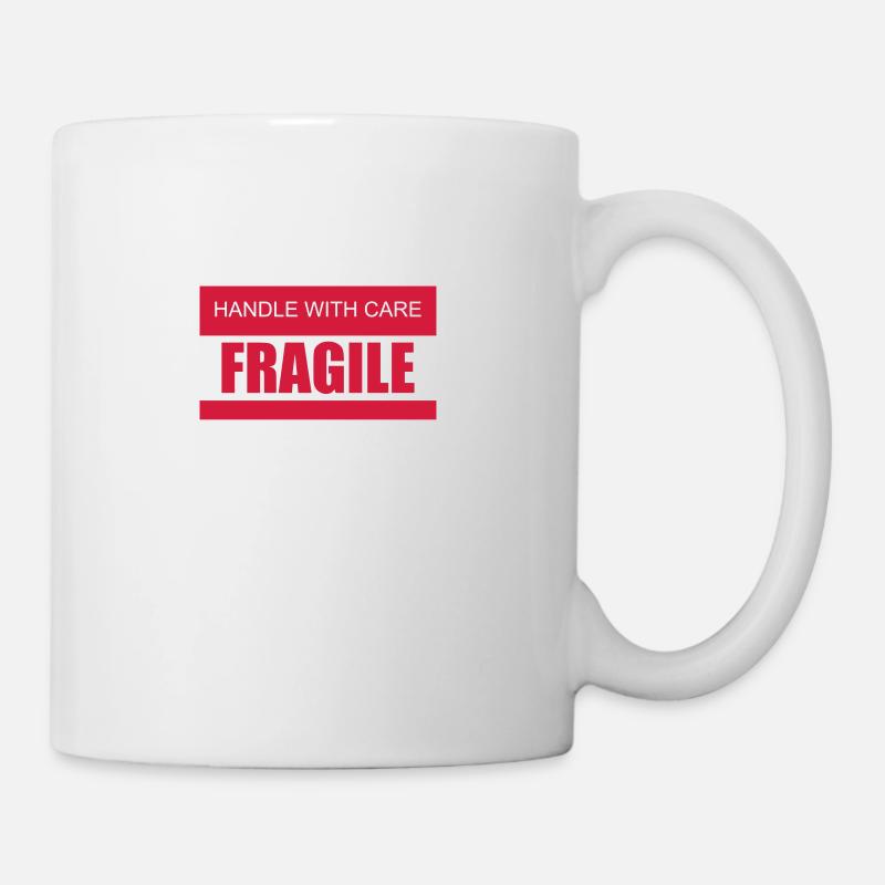 FRAGILE A manipuler avec précaution 2c - Mug blanc - blanc