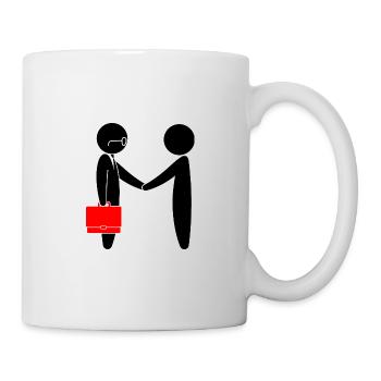 A lawyer meets a client - Mug - white - Right
