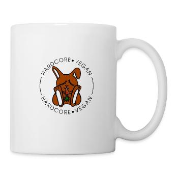 Lapin de Pâques végétalien - Mug blanc - blanc - Droite