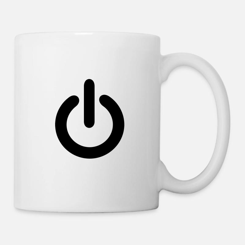 Power Schalter Knopf Elektrik Technik Geschenk - Tasse - Weiß