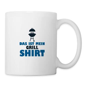 Grill Grillen mein Shirt Lustiger Spruch - Tasse - Weiß - Rechts