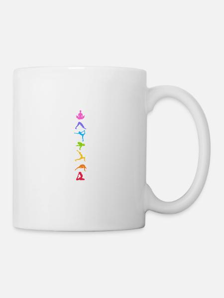 Yoga Meditation Spiritualität Chakra Posen - Tasse - Weiß