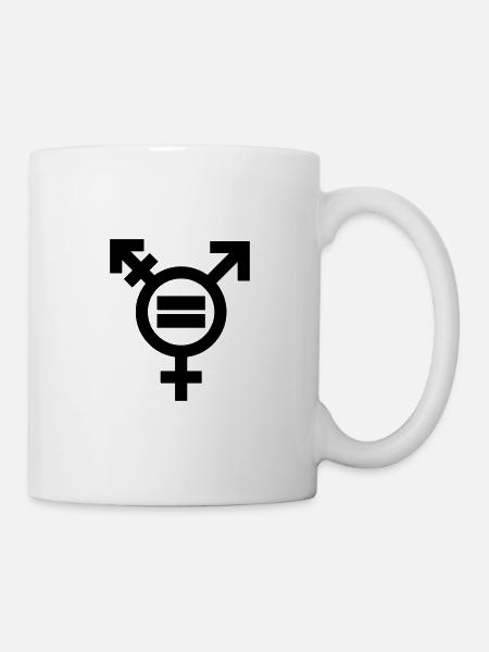 Transgender Equality Symbol - Mug - white
