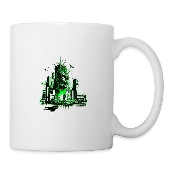 Ville du futur dans la science-fiction désastreuse - Mug blanc - blanc - Droite