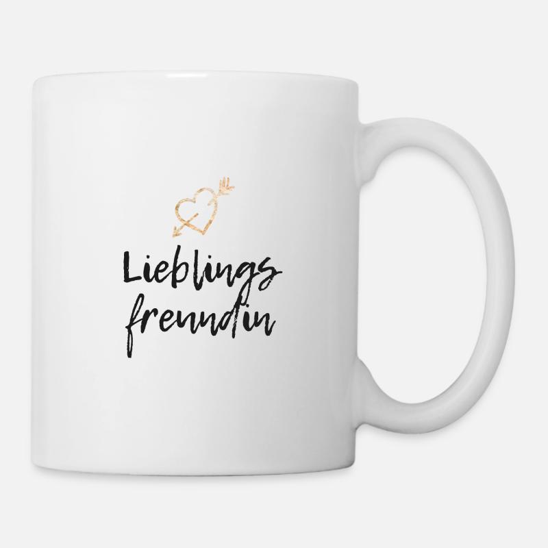 Lieblings freundin Liebe Freunde Spruch Geschenk - Tasse - Weiß