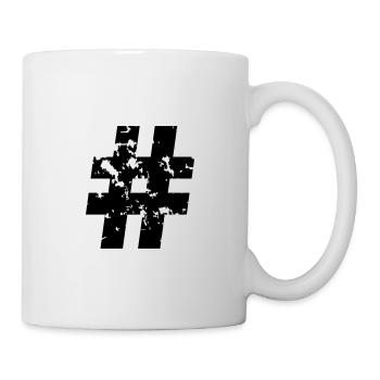 Hashtag (Grunge) Tag Social Media Hashtags - Mug - white - Right