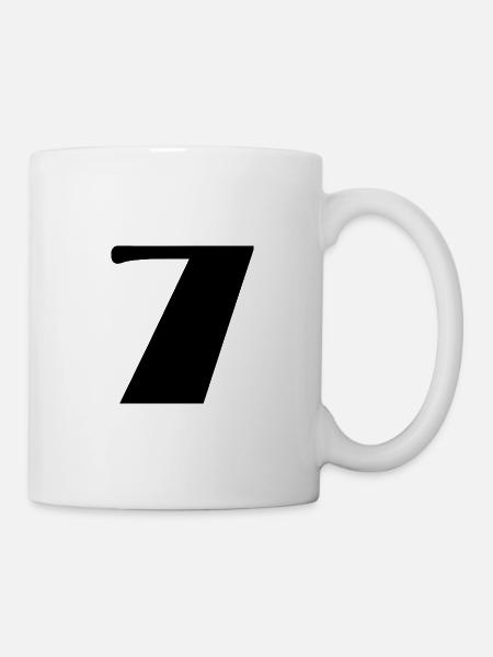 7. 7 ANS. 7e ANNIVERSAIRE. ANNIVERSAIRE 7 ANS. 7 - Mug blanc - blanc