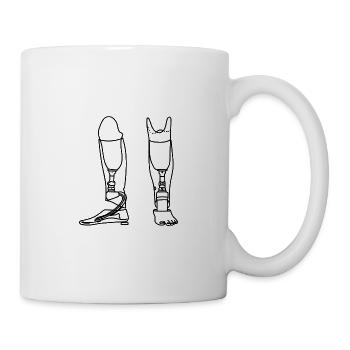 Lower leg prosthesis sketch - Mug - white - Right