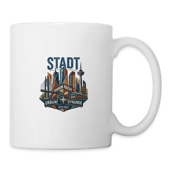 Stadt Dynamik: Kultur & Licht - Tasse - Weiß - Rechts