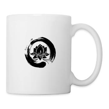 Enso Zen Lotus Yoga Meditation Symbol - Tasse - Weiß - Rechts