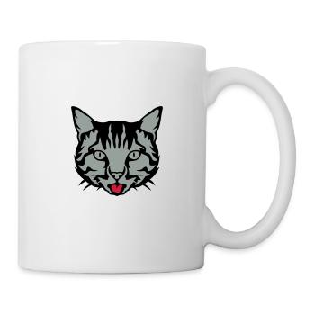 chat tire langue animal domestique 12 - Mug blanc - blanc - Droite