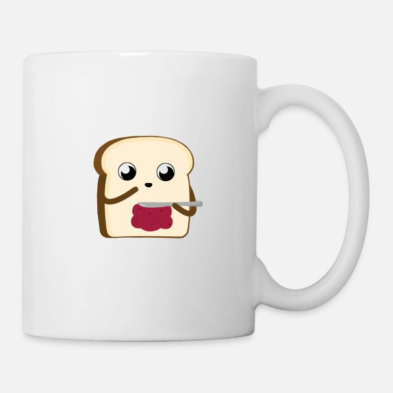 Bread smeared jam - Mug - white