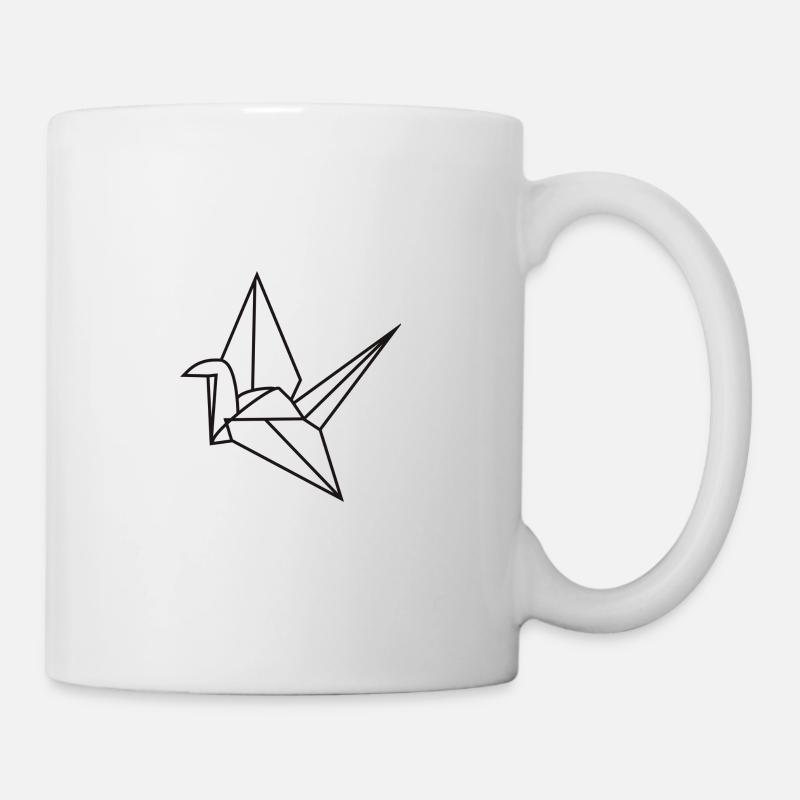 Origami Kranich - Tasse - Weiß