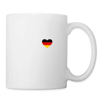 Cœur drapeau Allemagne - Mug blanc - blanc - Droite