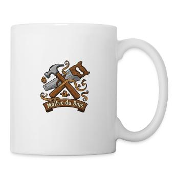 Maître du Bois - T-Shirt Menuisier Vintage Artisan - Mug blanc - blanc - Droite