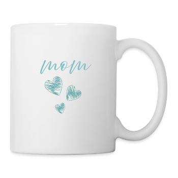 T-shirt cadeau mignon d’amour des cœurs de maman - Mug blanc - blanc - Droite