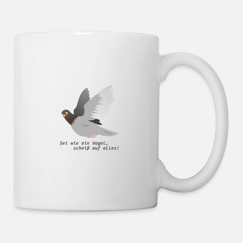 Colombe merde sur tout - Mug blanc - blanc