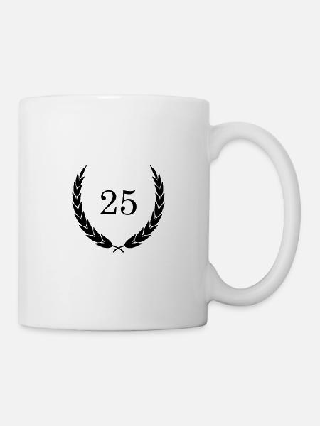 kranz 25 - Tasse - Weiß