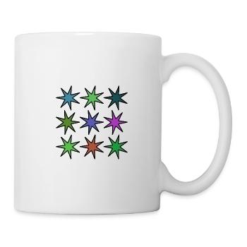 STERN. STERNE. STERN. STERNE. FEST. JAHRESTAG - Tasse - Weiß - Rechts
