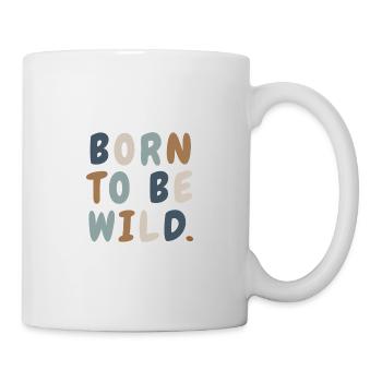 Sweat minimaliste mignon Born Wild Boho - Mug blanc - blanc - Droite