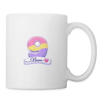 Birthday 9 Pastel customizable - Mug - white - Right