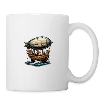 Luftschiff-Expedition über Wellen - Tasse - Weiß - Rechts