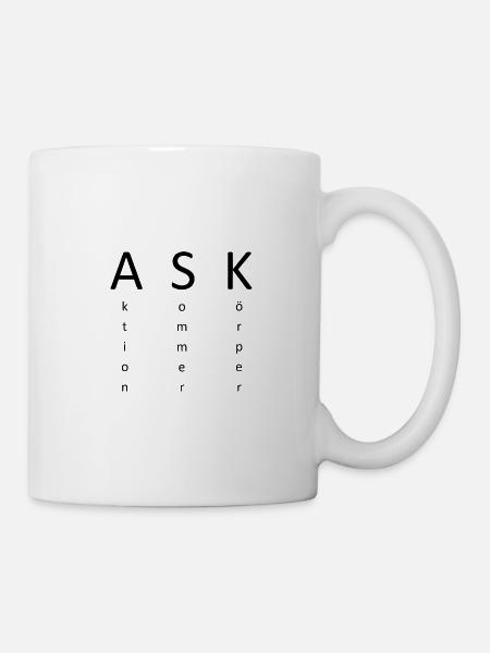 Aktion-Sommer-Koerper - Tasse - Weiß