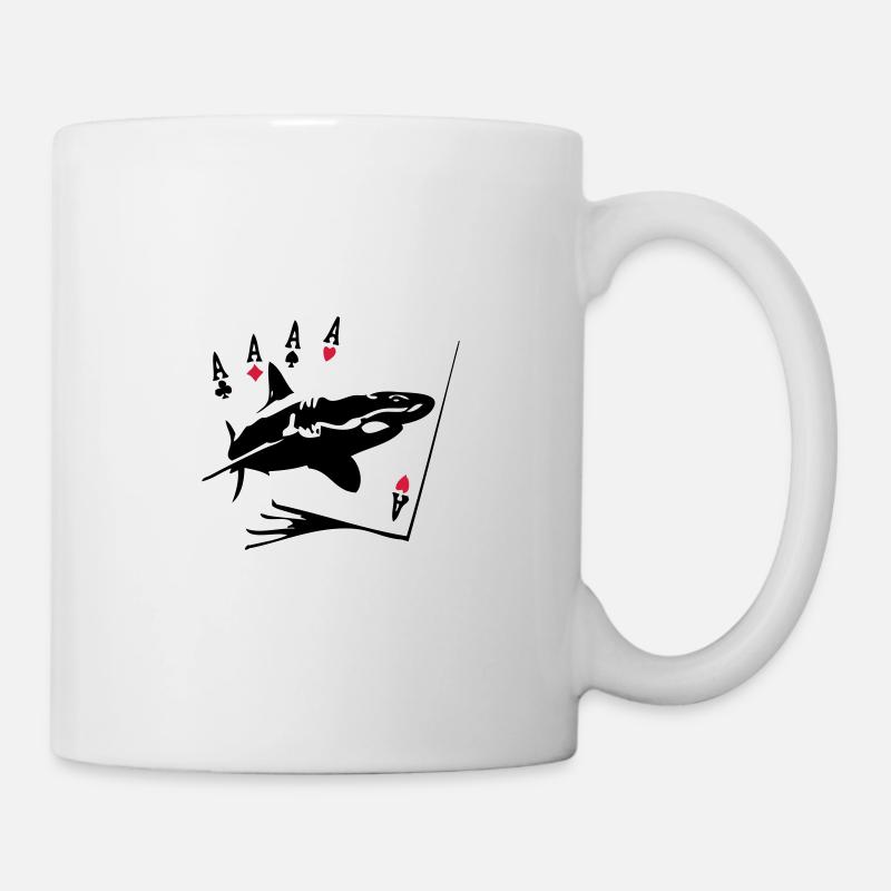Karten-Poker requin3 - Tasse - Weiß